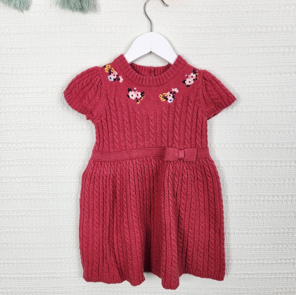 Janie and Jack Embroidered Sweater Dress